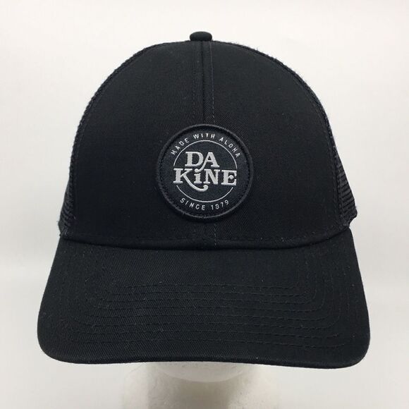 DaKine Aloha circle crest trucker hat SnapBack black cotton baseball cap - Picture 1 of 14